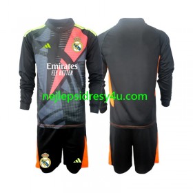 Fotbalový Dres Real Madrid Brankářské Dětské Venkovní 2024/25 Dlouhý Rukáv